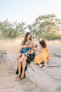 A photo of a mother and her children, newborn photography Vanessa Montano Photography Brentwood California, Lafayette California, Alamo California