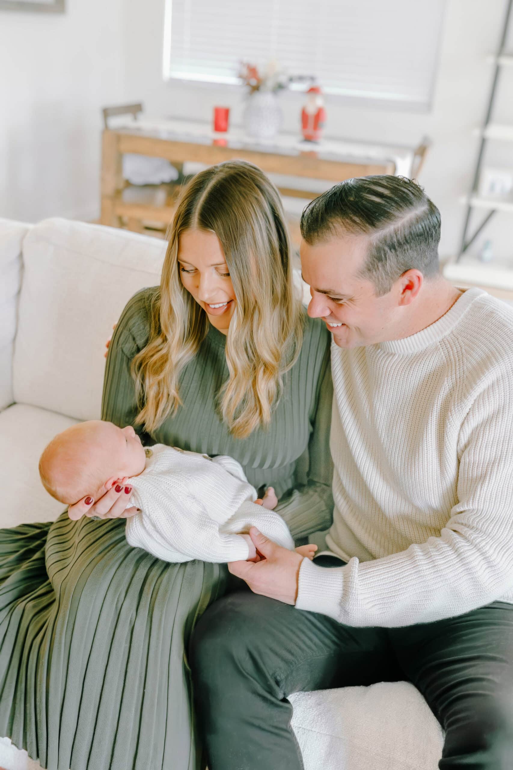 Relaxed in-home newborn photography session in Pleasanton California