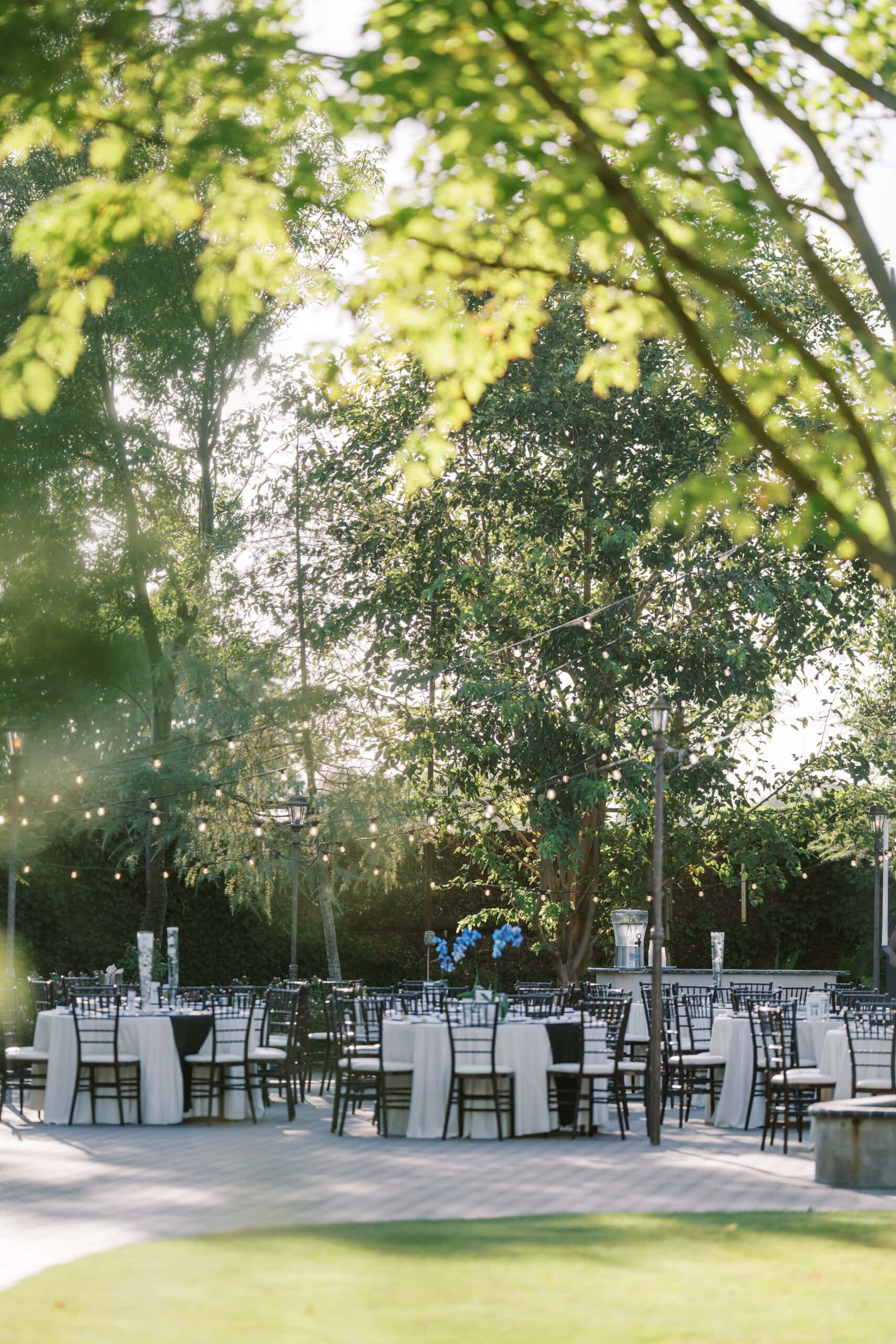 Reception shot before guests arrive at palm event center